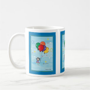 Flickor med ballonger - Kids Art för CHOC Kaffemugg