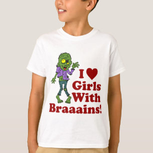 Flickor med Brains Zombie Tee
