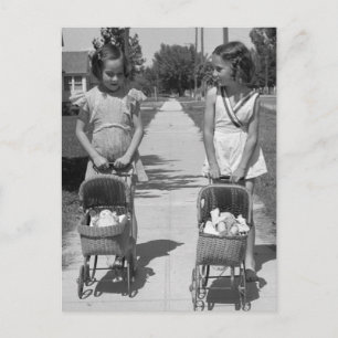 Flickor med dockor, 1941 vykort