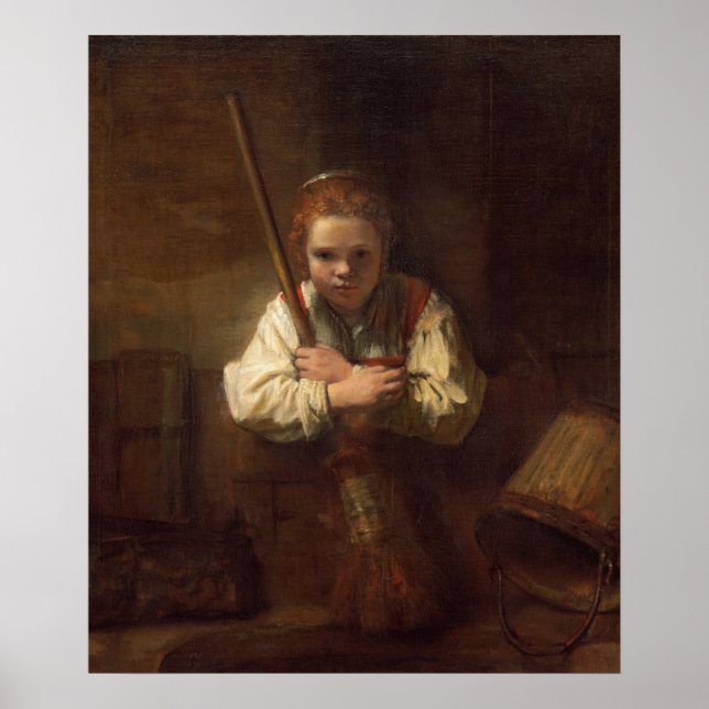 Flickor med ett rum - Rembrandt Fine Art Poster (Framsidan)