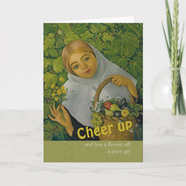 Flickor med frukt och blommor CC0858 Birthday Kort (Framsida)