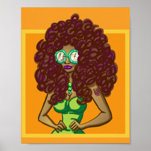 Flickor med glas poster