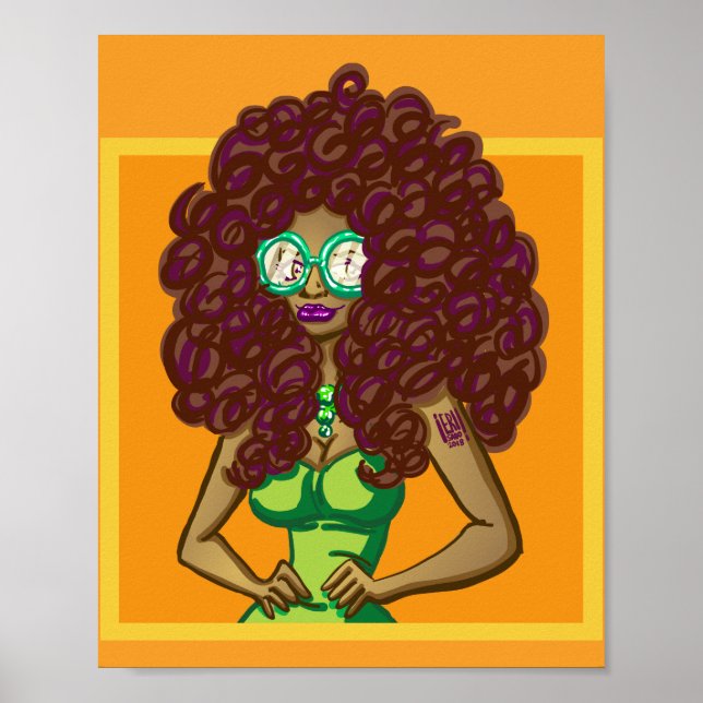 Flickor med glas poster (Framsidan)