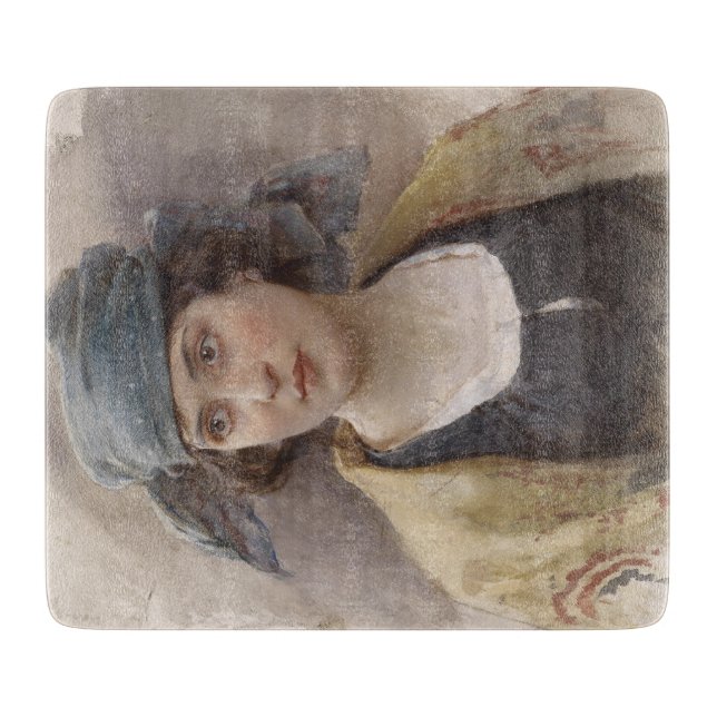 Flickor med Grönt Headscarf (av Ludwig Passini) (Framsidan)