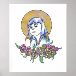 Flickor med guldHalo Strong Women Collection Poster