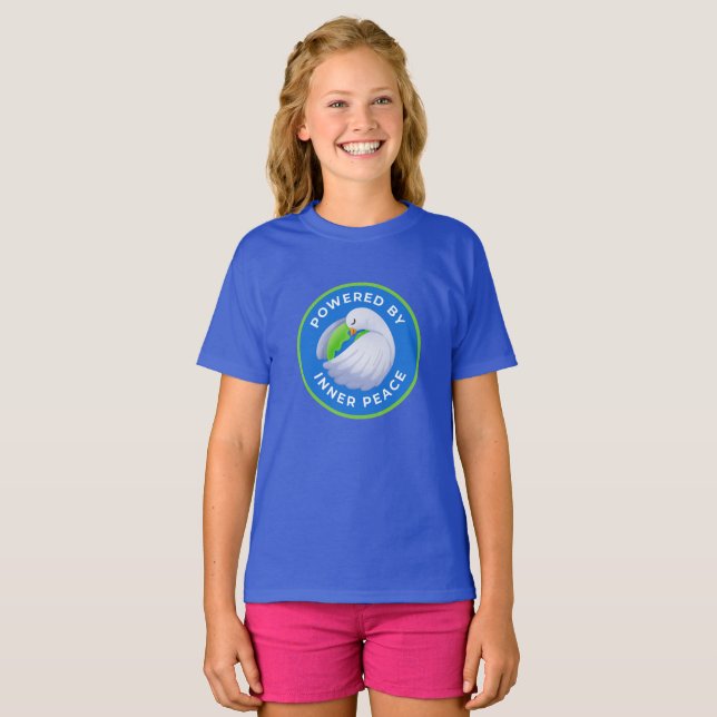 Flickor med Inner Peace Dove T-Shirt (Hel framsida)