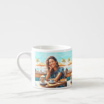 Flickor med kaffeavbrott