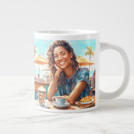 Flickor med kaffeavbrott jumbo mugg