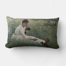 Flickor med katter i ett sommarlandskap (Kittens)