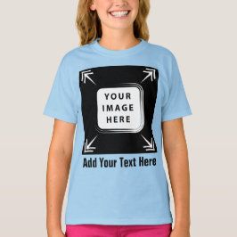 Flickor med kläder Lägg till bildfotomall Flickor- T Shirt