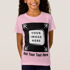 Flickor med kläder Lägg till bildfotomall Flickor- T Shirt