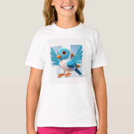 Flickor med klädesmall Bird Girls Kids T-Shirt