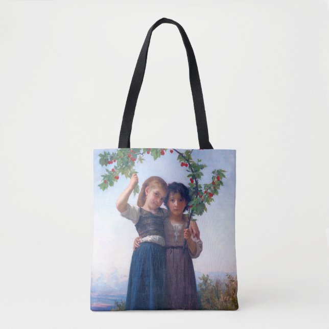 Flickor med körsbärsgrenen, Bouguereau Tygkasse (Framsida)