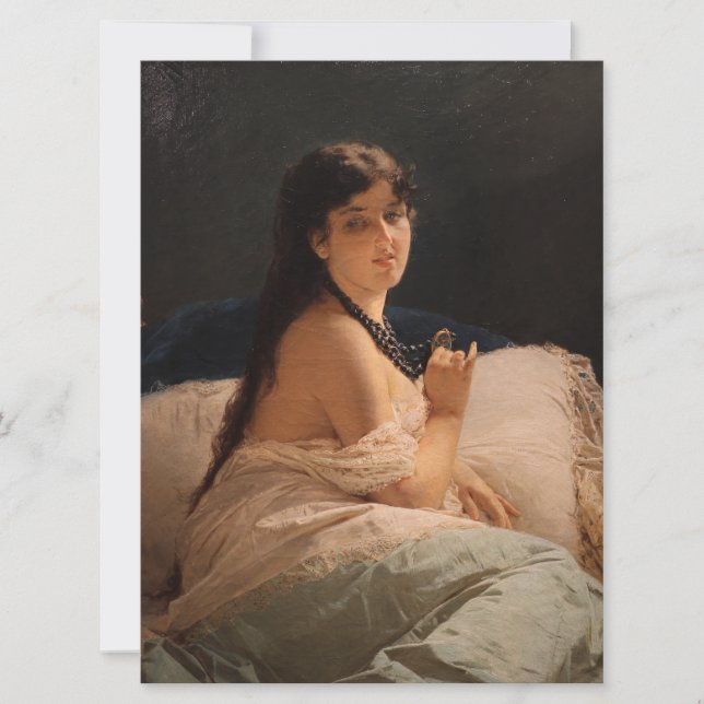 Flickor med Medallion (av Gerolamo Induno) Kort (Framsida)