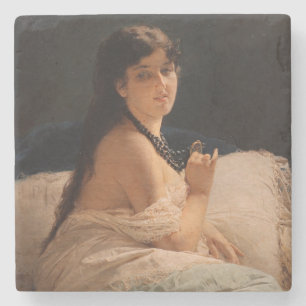 Flickor med Medallion (av Gerolamo Induno) Stenunderlägg