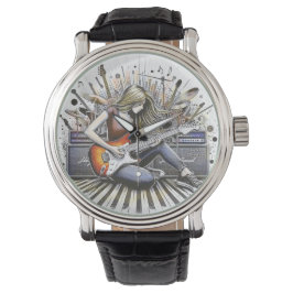Flickor med musikaliska vibes armbandsur