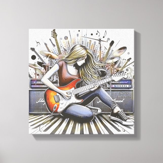 Flickor med musikaliska vibes canvastryck (Framsida)