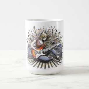 Flickor med musikaliska vibes kaffemugg