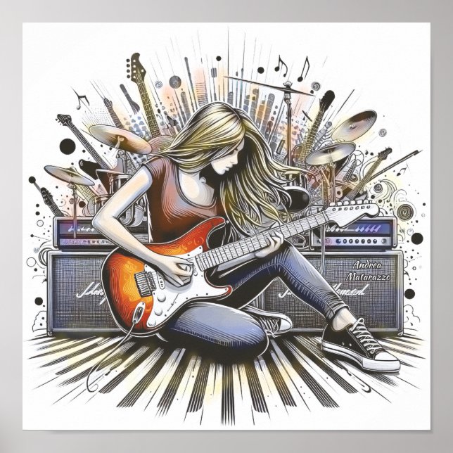 Flickor med musikaliska vibes poster (Framsidan)