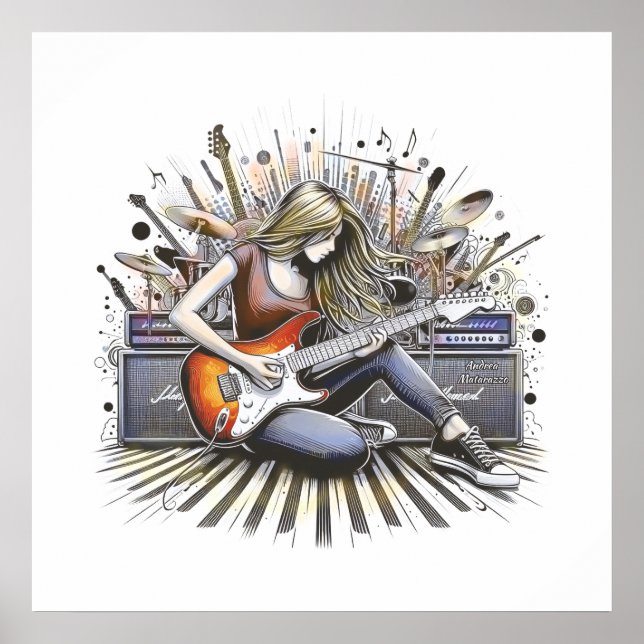 Flickor med musikaliska vibes poster (Framsidan)