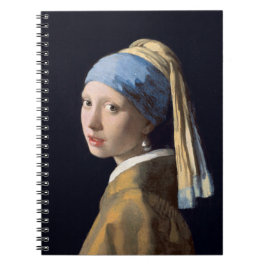 Flickor med pärlörring 1665 Johannes Vermeer Anteckningsbok