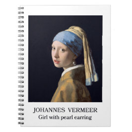 Flickor med pärlörring 1665 Johannes Vermeer Anteckningsbok