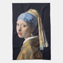 Flickor med pärlörring 1665 Johannes Vermeer Kökshandduk