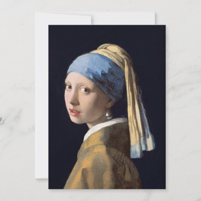 Flickor med pärlörring 1665 Johannes Vermeer Meddelande (Framsida)