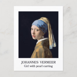 Flickor med pärlörring 1665 Johannes Vermeer Vykort