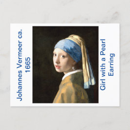 Flickor med Pearl Earring (ca 1665) Vykort