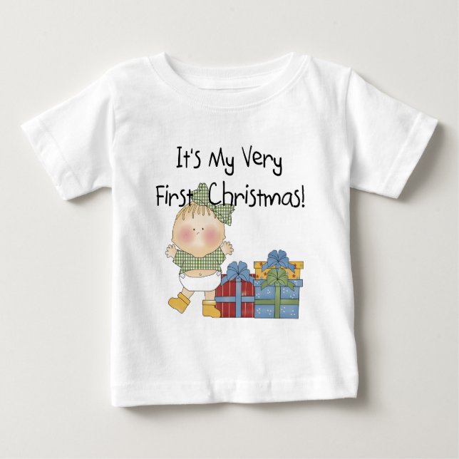 Flickor med Presenter 1:a julskjortan och gåvor Tröja (Framsida)