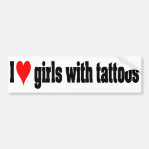 Flickor med tatueringar bildekal