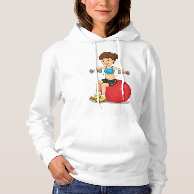 Flickor med tyngd Womens Hoodie T Shirt (Framsida)