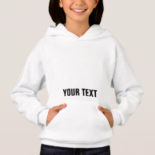 Flickor Modern Hoodies Lägg till din namntextmall T Shirt