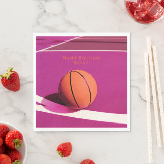 Flickor Modern Sports Kids Rosa Court Basketball Pappersservett