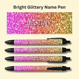 Flickor Namn på Rosa & Guld Glitter