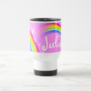 Flickor namnger den rosa beställnings- travel mug resemugg