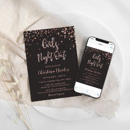 "Flickor nattetid" eller "Bachelorette Glam" Inbjudningar