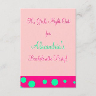 ’Flickor Night Out/Bachelorette Party’ Inbjudningar