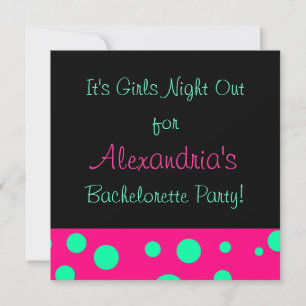"Flickor Night Out/Bachelorette Party" Inbjudningar
