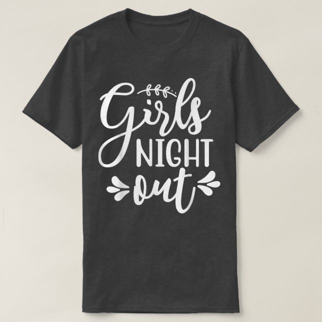 Flickor Night Out Förlovning Matching Bachelorette T Shirt (Design framsida)