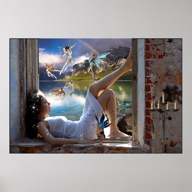 Flickor och Älvor Poster Skriv ut (Framsidan)