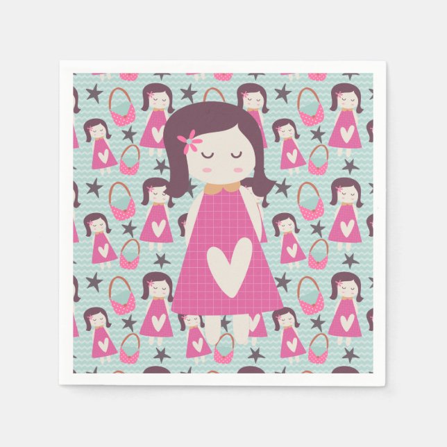 Flickor och handväskor pappersservett (Framsidan)