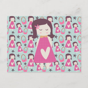 Flickor och handväskor vykort