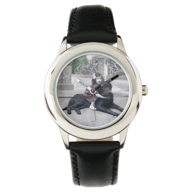 Flickor och hennes Hund Armbandsur (Framsida)