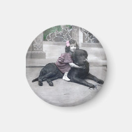 Flickor och hennes Hund Magnet