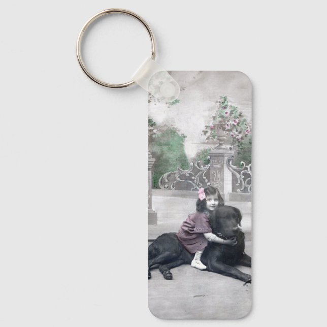 Flickor och hennes Hund Nyckelring (Framsida)