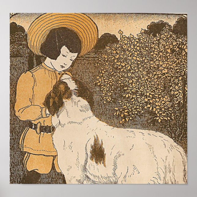 Flickor och hund poster (Framsidan)