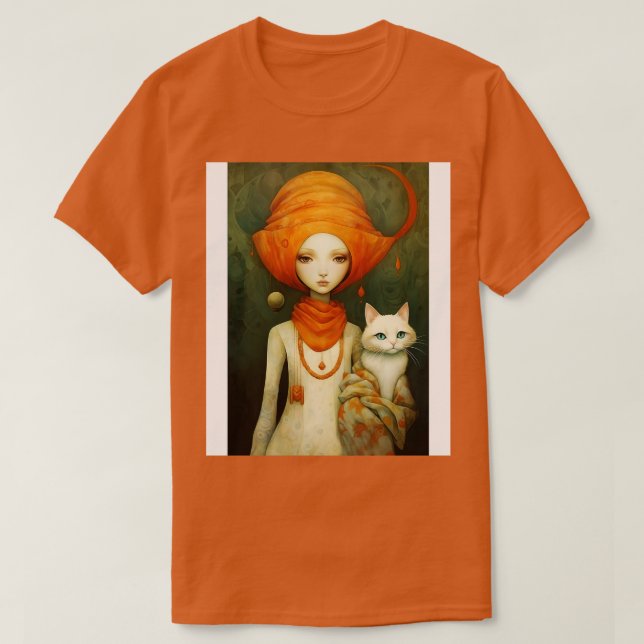Flickor och katt 6 t shirt (Design framsida)