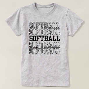 Flickor och kvinnosoftball Softball-citat T Shirt